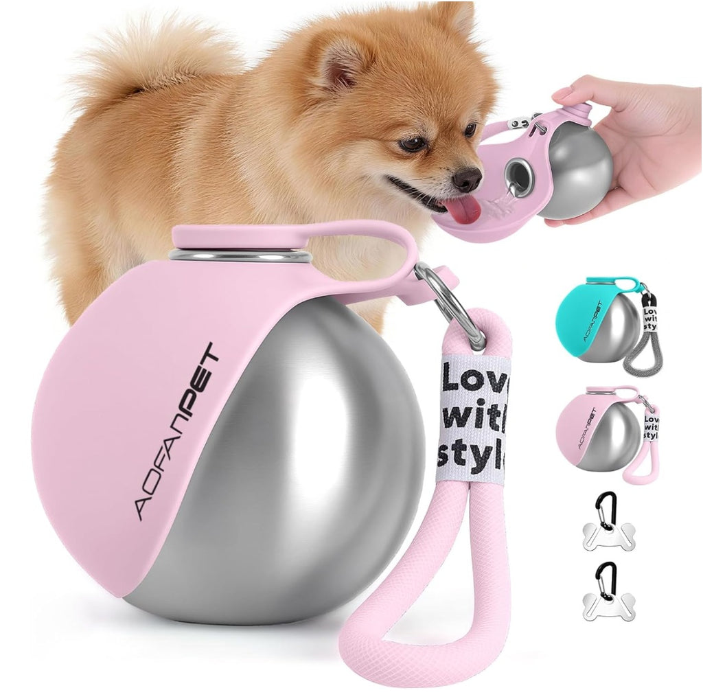 Portable Dog Water Bottle | Stainless Steel Pet Travel Cup