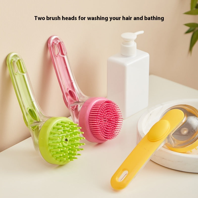 Pet Bath Brush | Long Handle Dog & Cat Grooming Brush