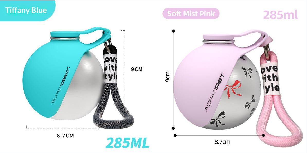 Portable Dog Water Bottle | Stainless Steel Pet Travel Cup